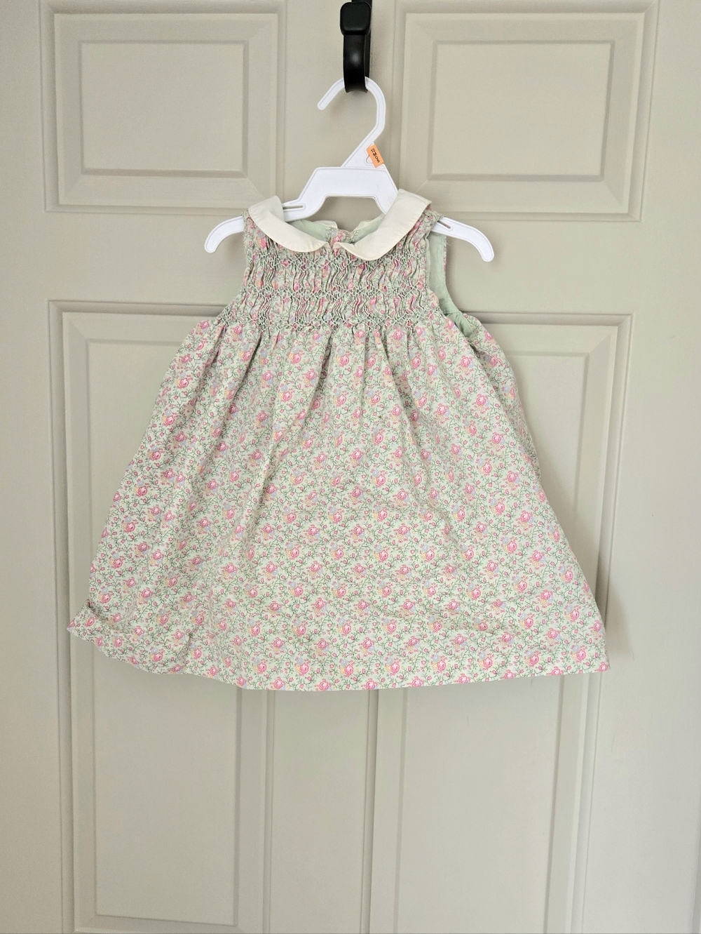 2/$20 Gap Floral Peter Pan Collar Girls' Dress - Pink & Green